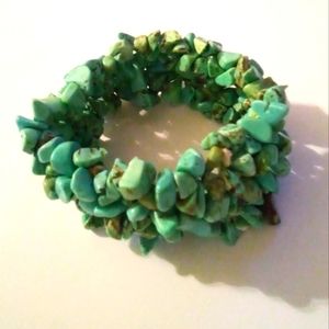 Vintage Turquoise Multi Link Stretch Bracelet